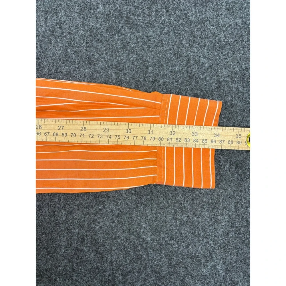 Polo Ralph Lauren Regent Classic Fit Shirt Orange White Stripe Mens 16 36/37
